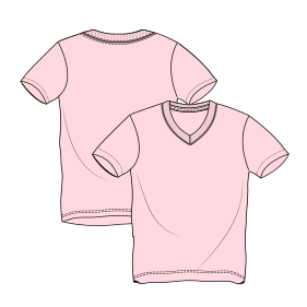 Moldes de confeccion para NENAS Remeras Camiseta Pajama 9002